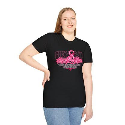 Breast Cancer Awareness T-Shirt — "Beyond the Ribbon" Her Story, Her Strength Design