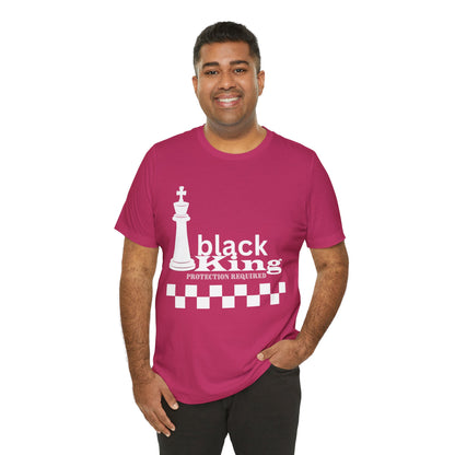 Black King Chess Tee - Unisex Jersey Short Sleeve