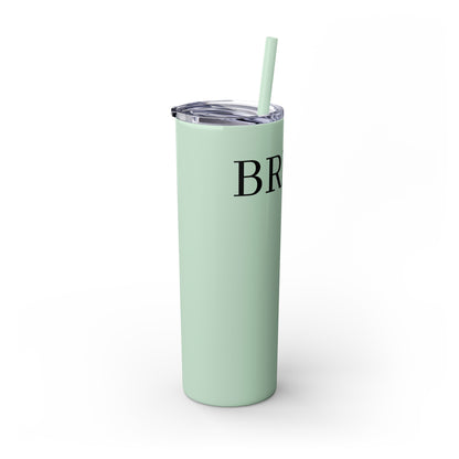 Bride Crew Skinny Tumbler with Straw, 20oz