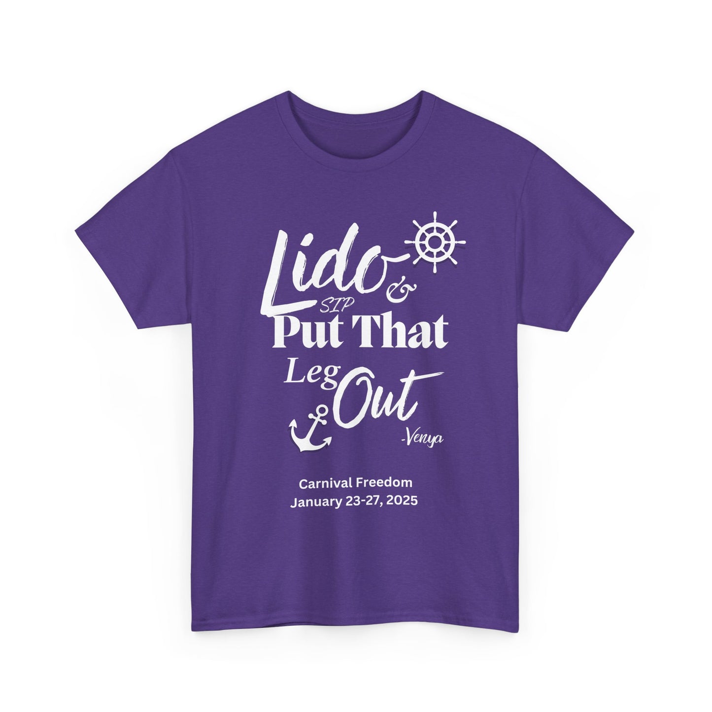 Lido Deck Unisex Tee - Cruise Ship Beach Poolside Vacation Shirt - Put That Leg Out