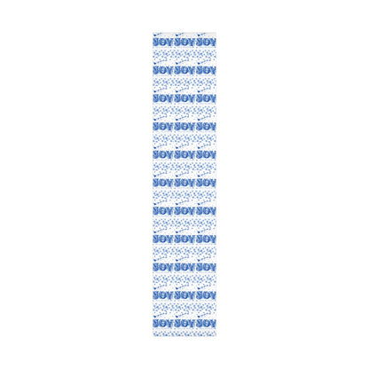 Wrapping Paper, Joy Since 1920 Zeta Inspired Christmas Gift Wrap, Royal Blue and White, Have a Merry Finer Christmas, Holiday