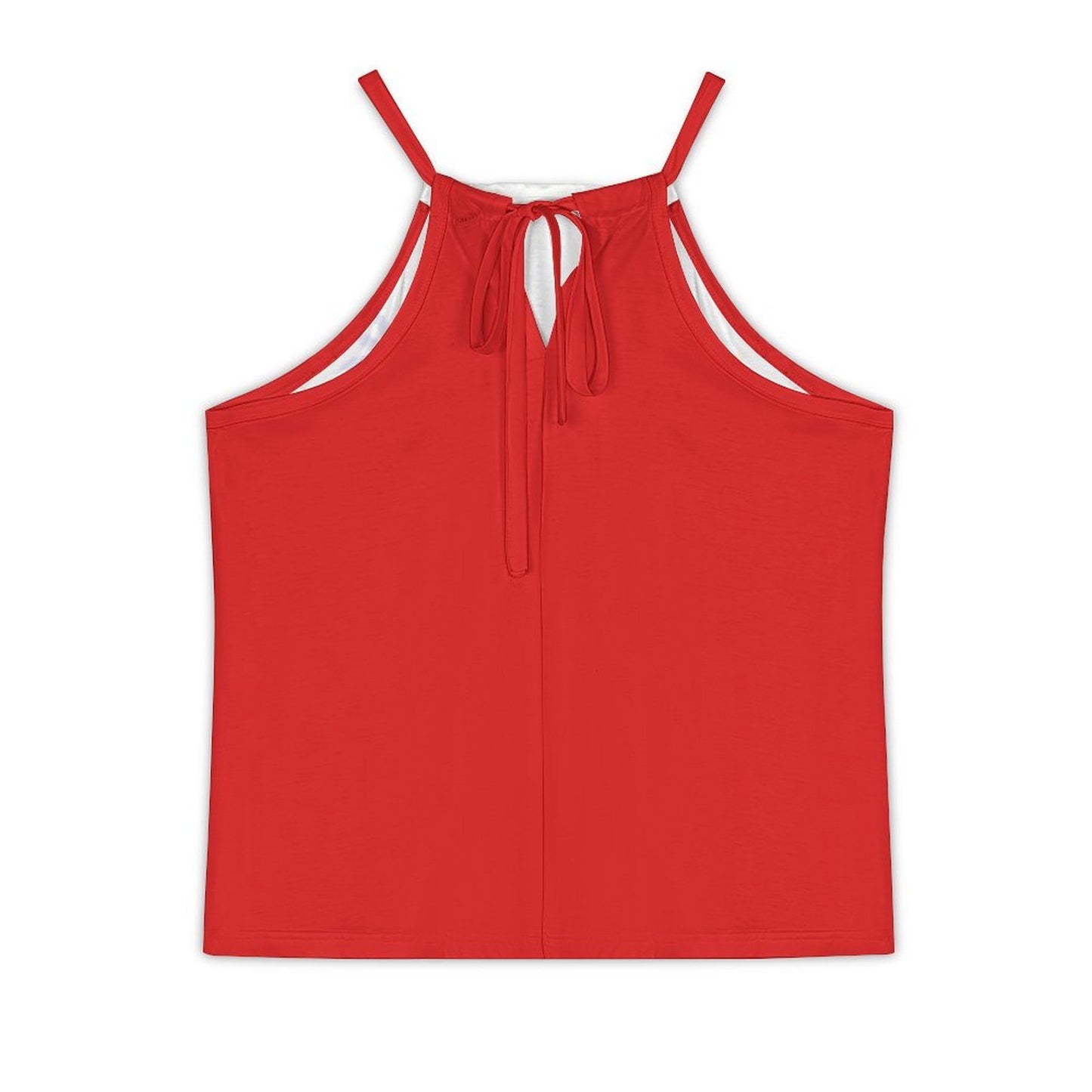Paradise Just Got Extended! Design Women's Halter Tank Top- Red