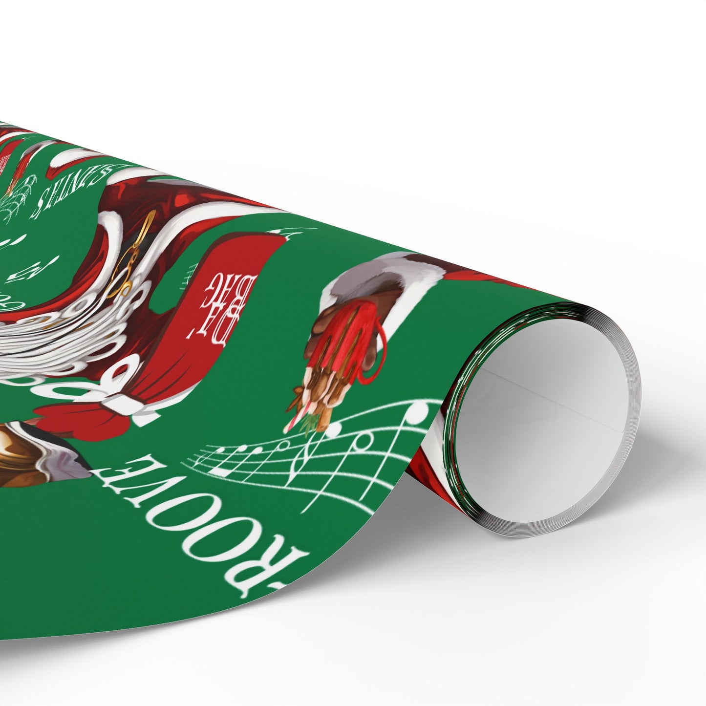 Santa Gotta Groove, African American Santa Christmas Holiday Wrap