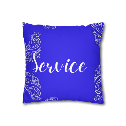 Service 1920 Faux Suede Square Pillowcase