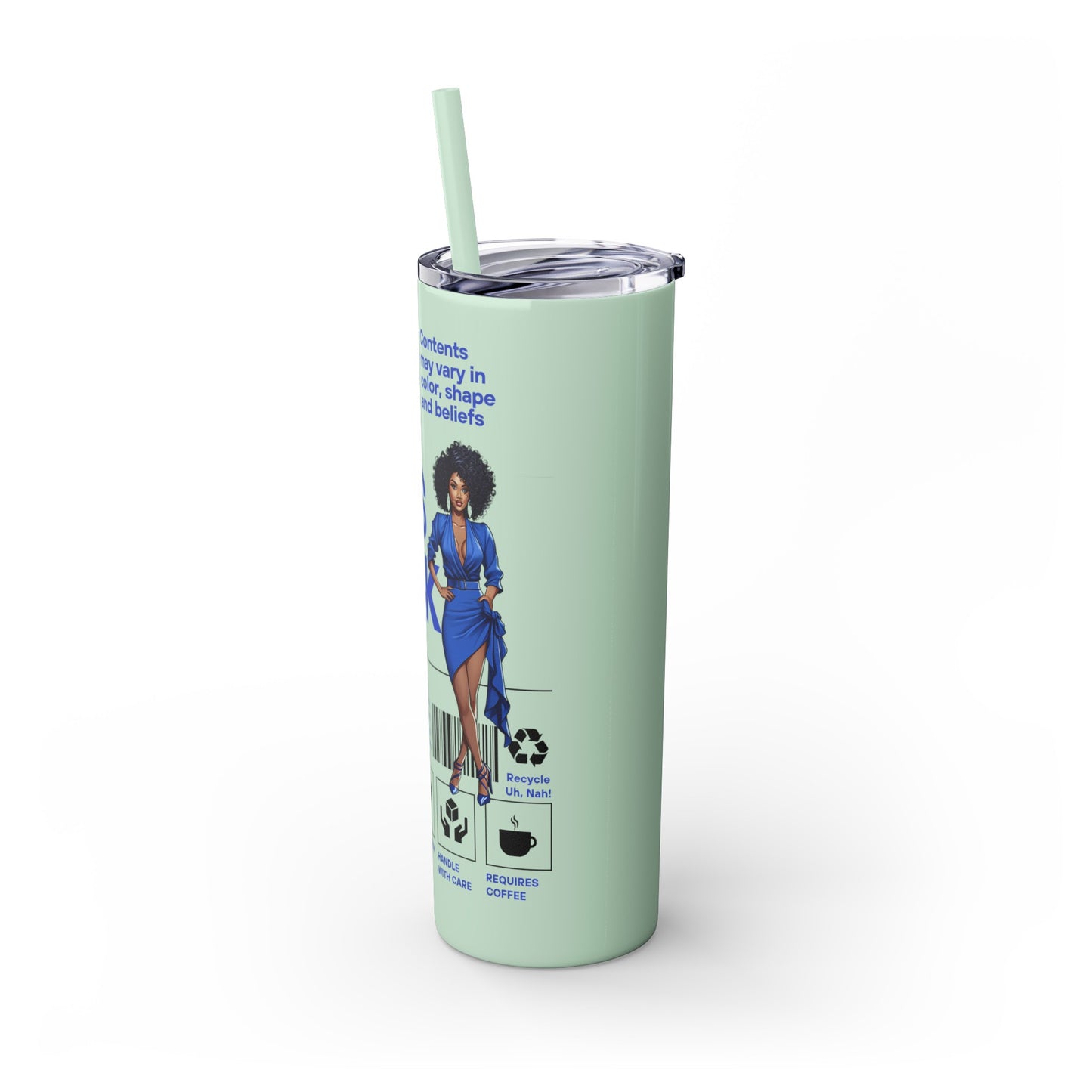 Boss Chick Skinny Tumbler with Straw, 20oz