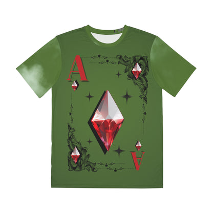 Ace of Diamond (Olive) Men's Polyester Tee (AOP)