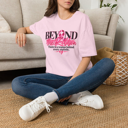 Breast Cancer Awareness T-Shirt — "Beyond the Ribbon" Her Story, Her Strength Design