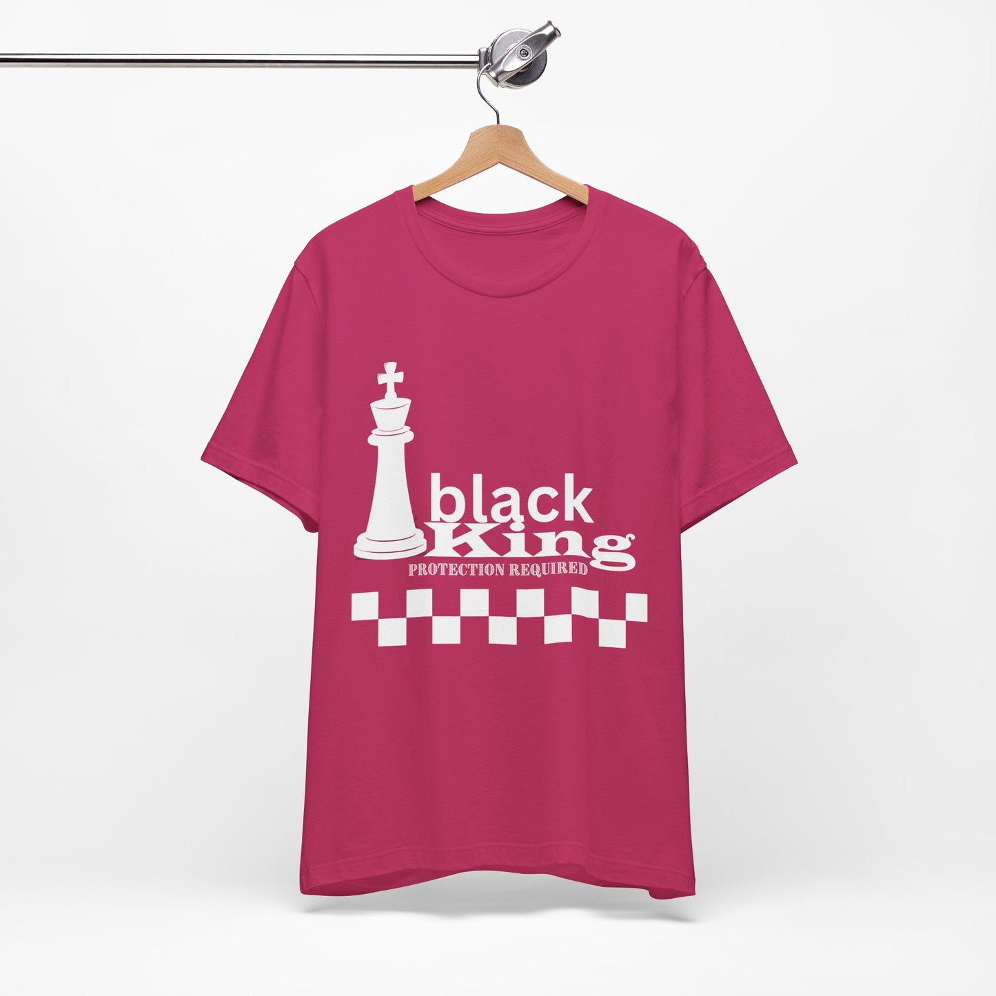 Black King Chess Tee - Unisex Jersey Short Sleeve