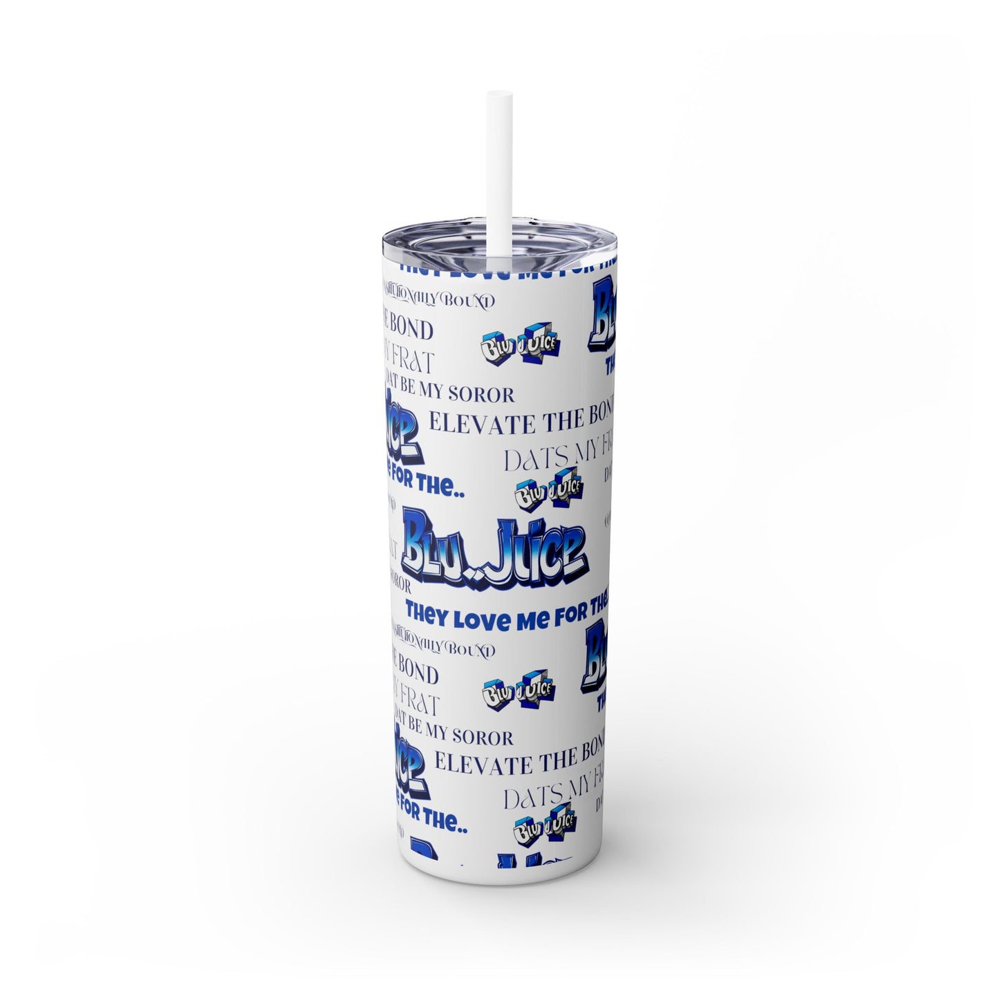 20oz Skinny Tumbler with Straw - Fraternity and Sorority Theme - BluJuice Design