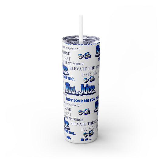 20oz Skinny Tumbler with Straw - Fraternity and Sorority Theme - BluJuice Design