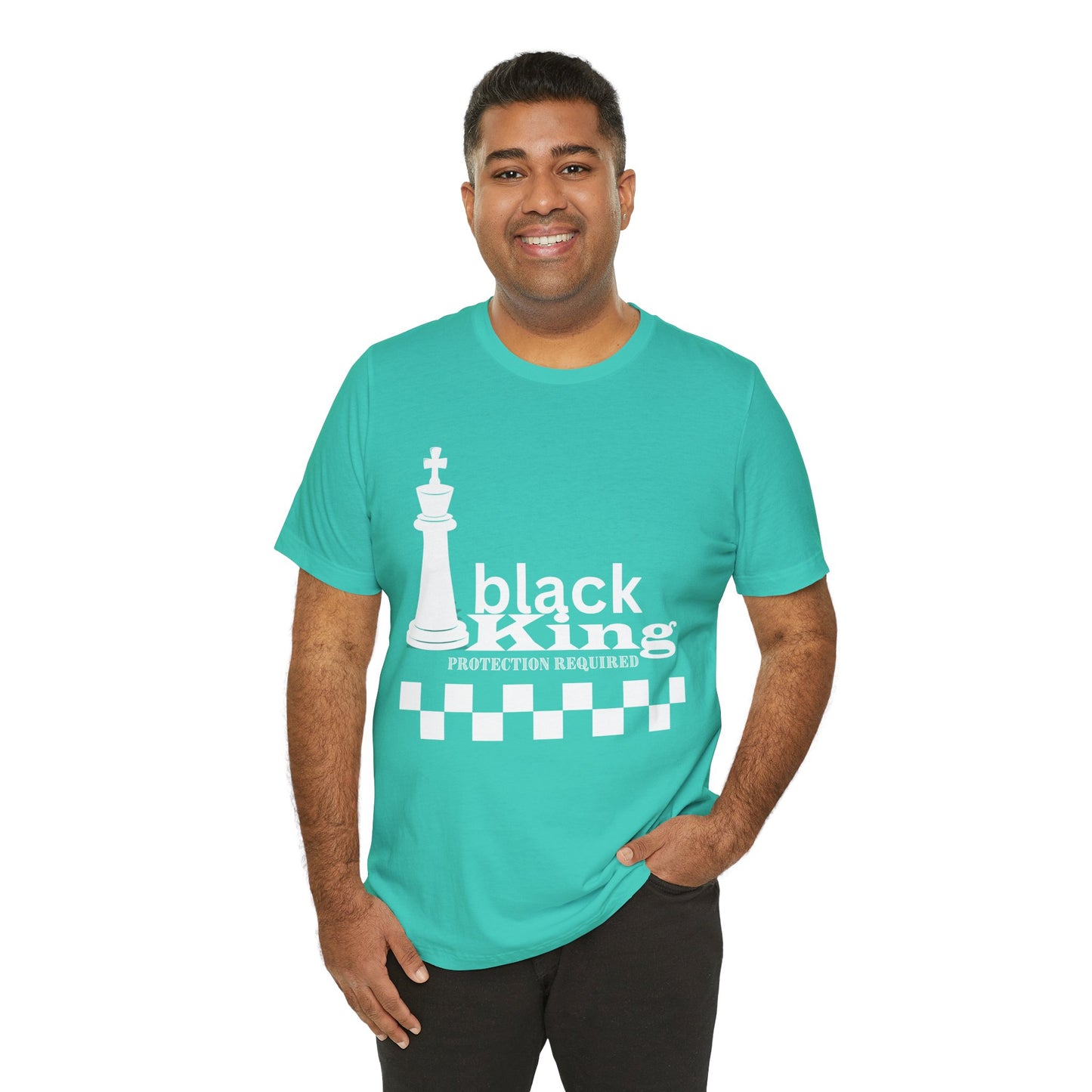 Black King Chess Tee - Unisex Jersey Short Sleeve
