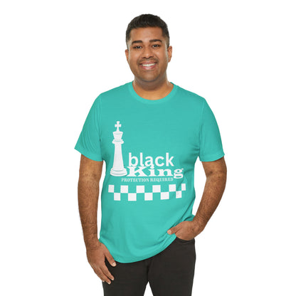 Black King Chess Tee - Unisex Jersey Short Sleeve