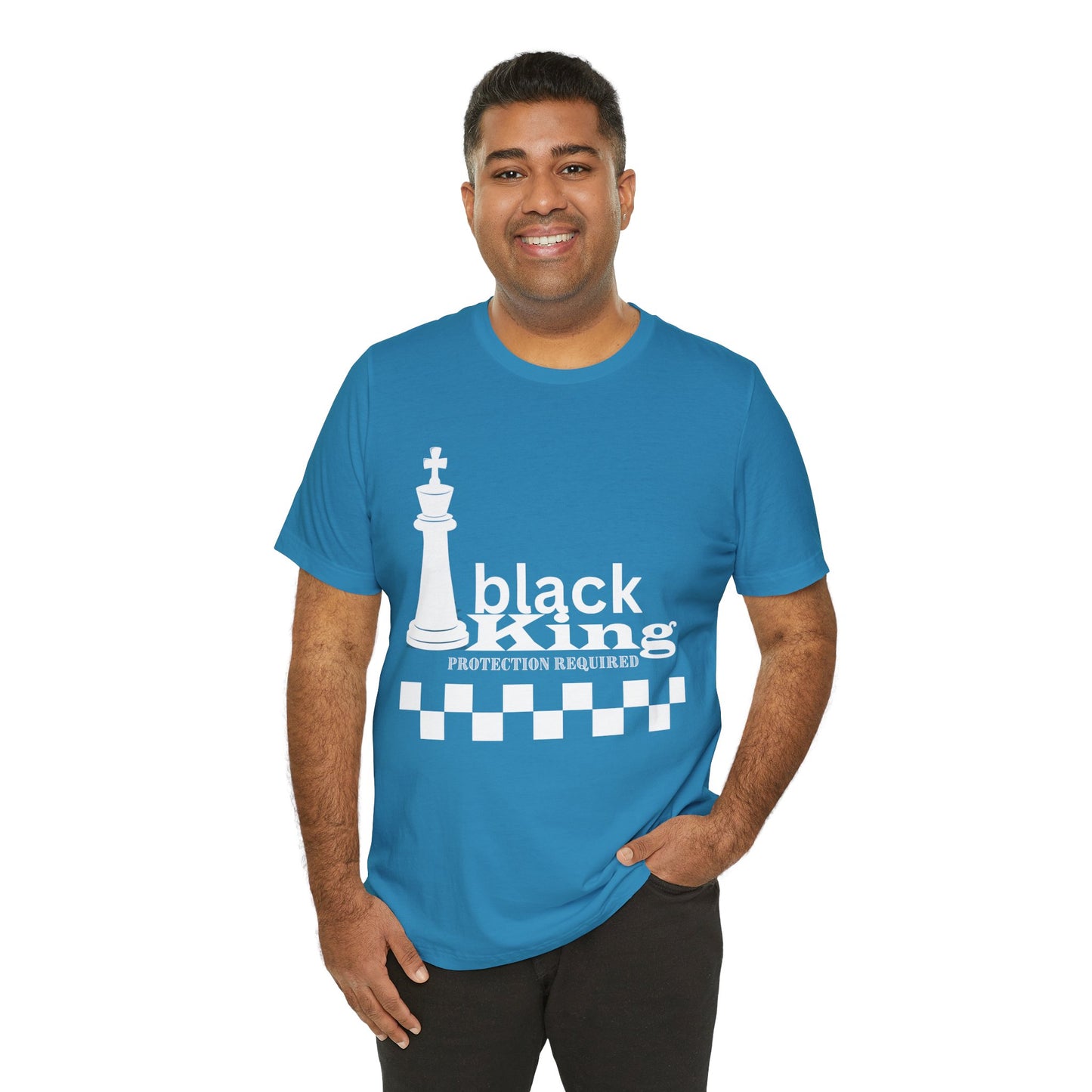 Black King Chess Tee - Unisex Jersey Short Sleeve
