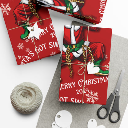 Gift Wrap-African American Inspired Santa Swag