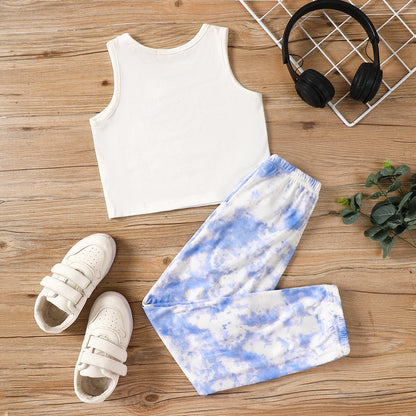 SWEET GIRL Tank and Tie-Dye Joggers Set-VMA Specialties Boutique
