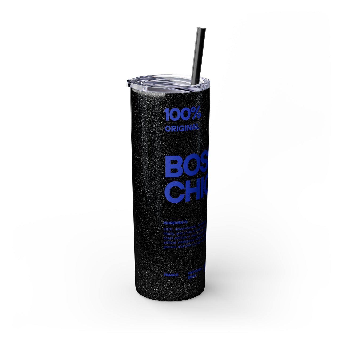 Boss Chick Skinny Tumbler with Straw, 20oz
