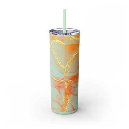 Fire  Skinny Tumbler with Straw, 20oz Model# 051701