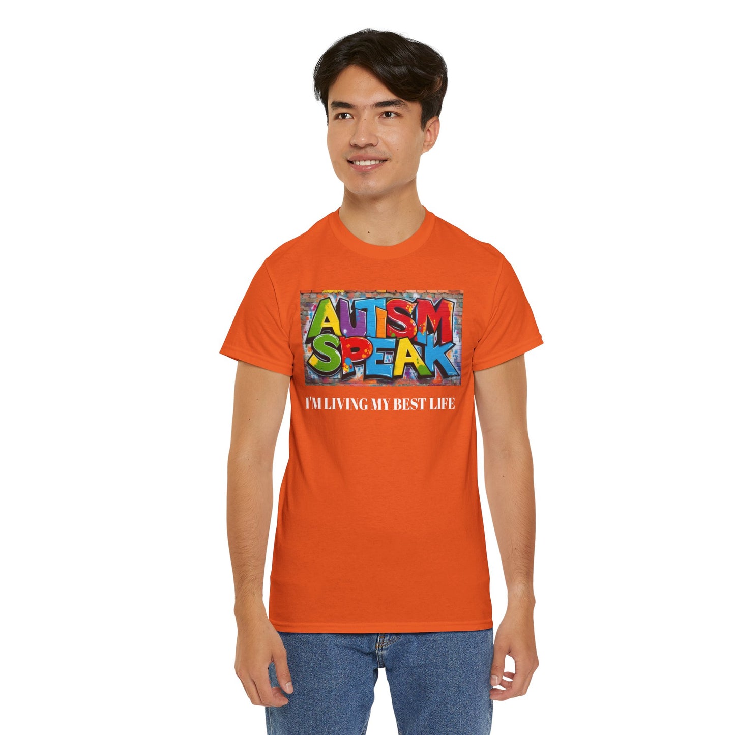 Graffiti Style Tee Shirt with 'AUTISM SPEAK' Design