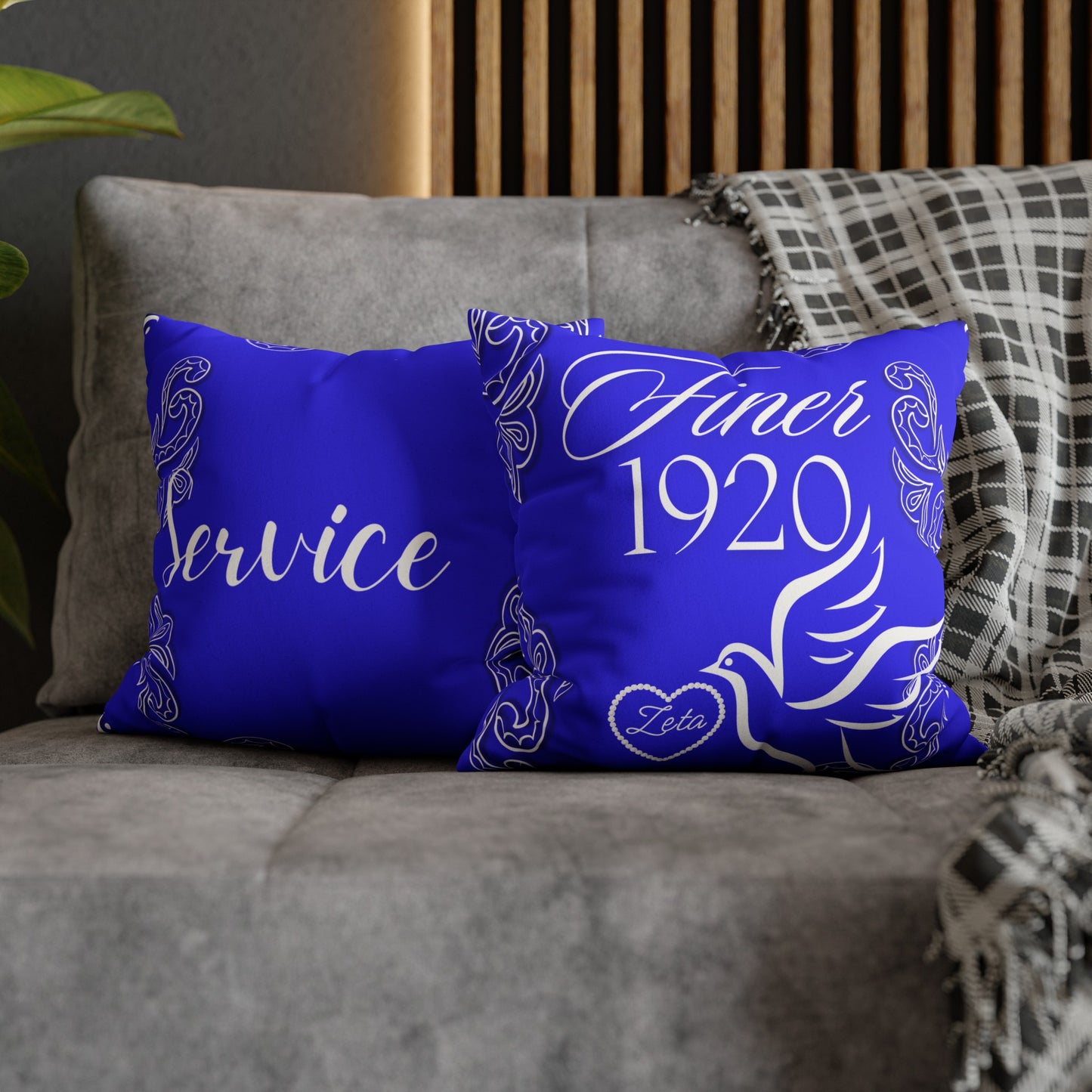 Service 1920 Faux Suede Square Pillowcase
