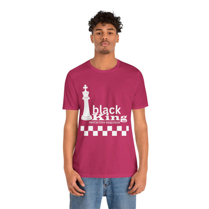 Black King Chess Tee - Unisex Jersey Short Sleeve