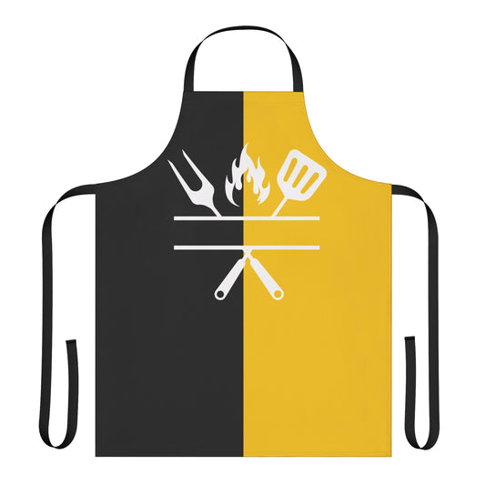 Personalization Black/Yellow Grill Apron, 5-Color Straps