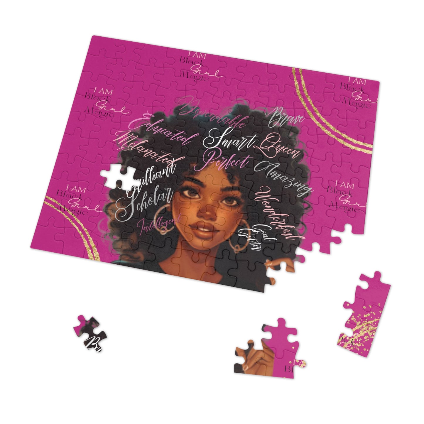 Black Girl Magic Affirmation Jigsaw Puzzle (30 & 110Piece)