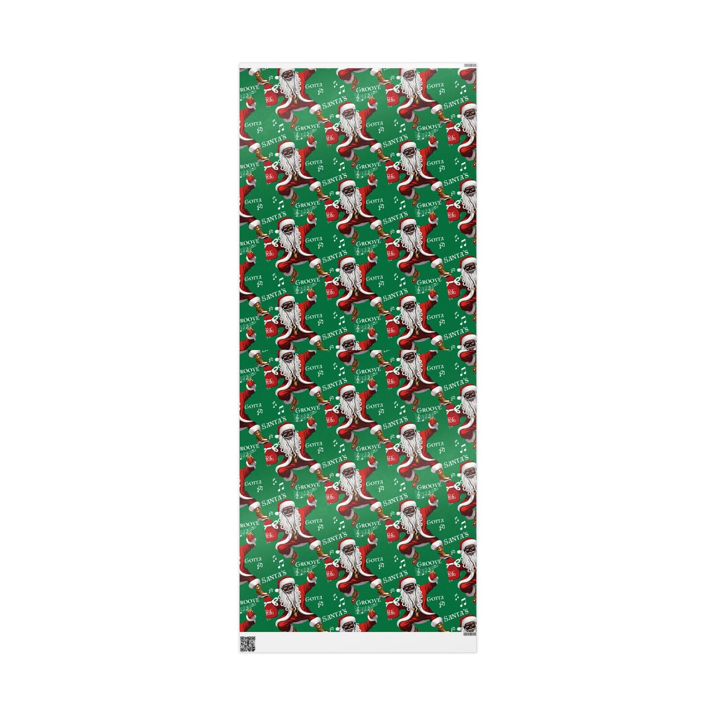 Santa Gotta Groove, African American Santa Christmas Holiday Wrap
