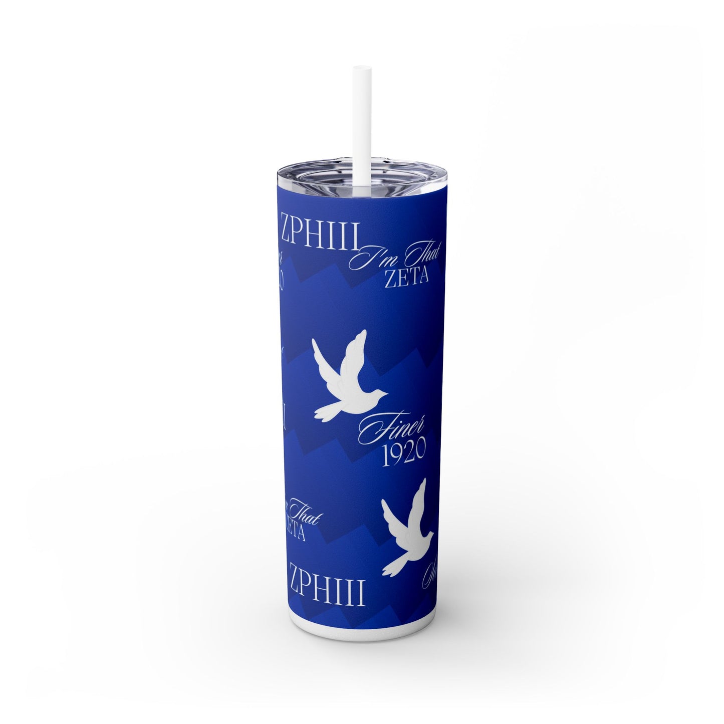 Zeta Tumbler   Skinny Tumbler with Straw, 20oz