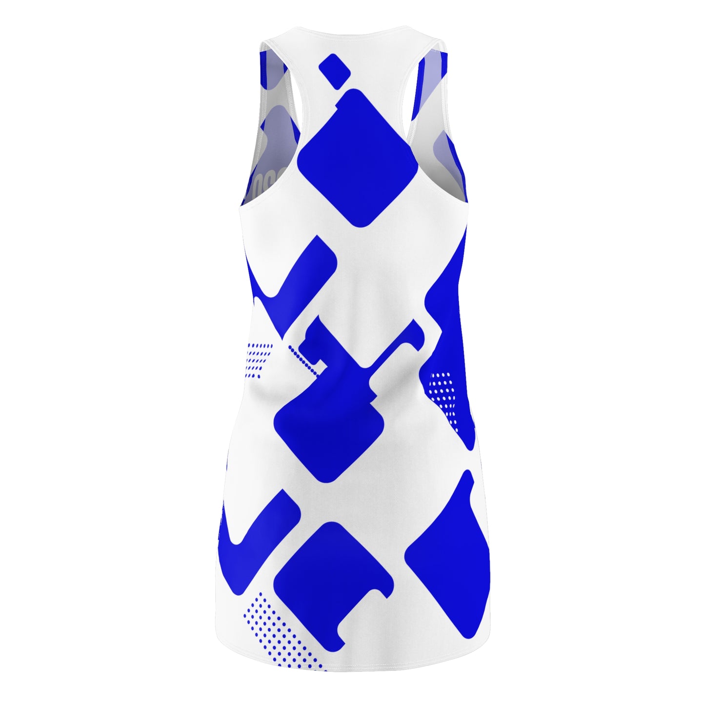 Blue Geometric Racerback Dress – 1920 Graphic
