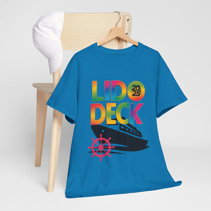 LIDO DECK Unisex Tee - Tropical Rainbow Cruise Theme 2025