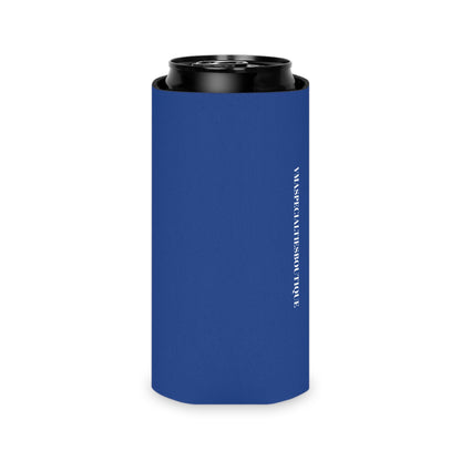 Can Cooler - Tropical Beach Lido Deck Sunset Palm Tree Wave Design