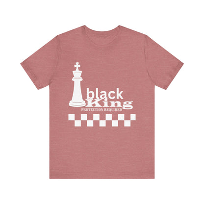 Black King Chess Tee - Unisex Jersey Short Sleeve