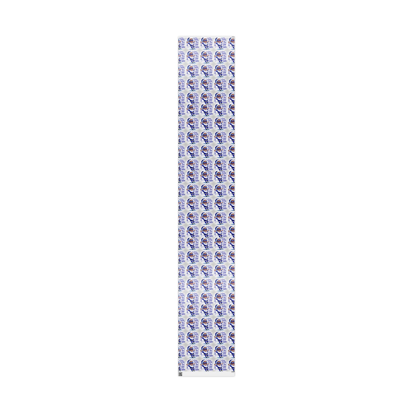 Deck the Halls with Joyful Blues: African American Santa Wrapping Paper