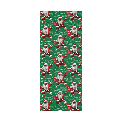 Santa Gotta Groove, African American Santa Christmas Holiday Wrap