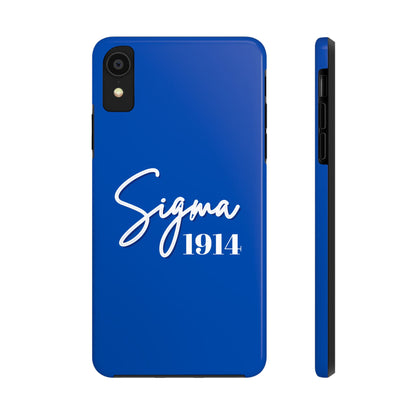 Phone Case -Sigma 1914 Fraternity White & Royal Blue