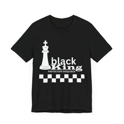 Black King Chess Tee - Unisex Jersey Short Sleeve