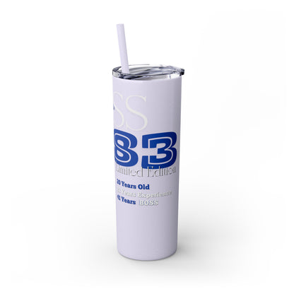Customizable 1983 Born Skinny Tumbler with Straw, 20oz