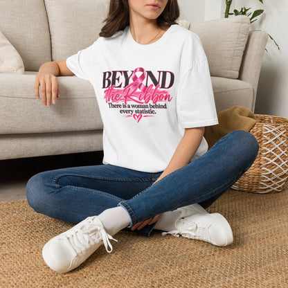 Breast Cancer Awareness T-Shirt — "Beyond the Ribbon" Her Story, Her Strength Design