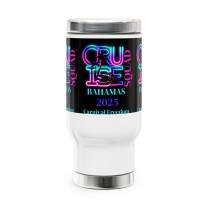 Carnival Freedom 2025 Stainless Steel Travel Mug with Handle, 14oz