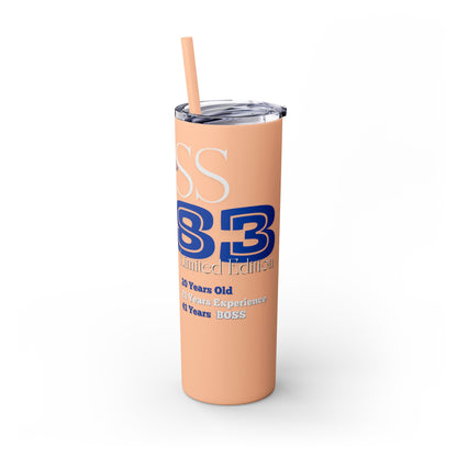 Customizable 1983 Born Skinny Tumbler with Straw, 20oz
