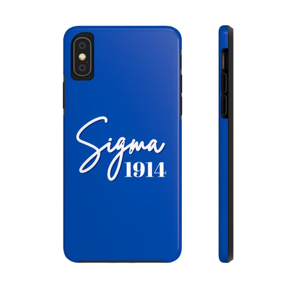 Phone Case -Sigma 1914 Fraternity White & Royal Blue