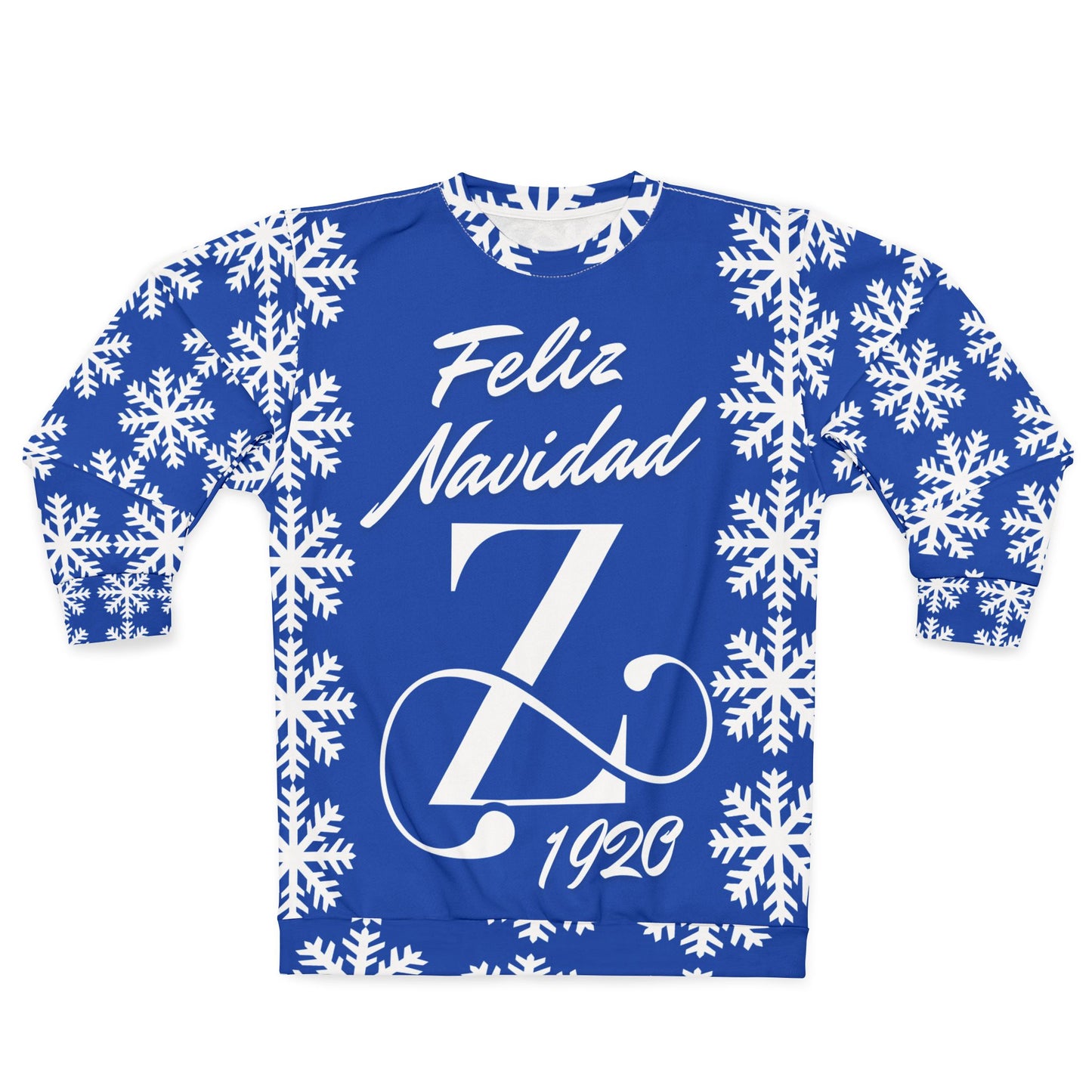 Feliz Navidad 19120 Sweater Royal Blue and White Zeta Inspired