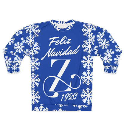 Feliz Navidad 19120 Sweater Royal Blue and White Zeta Inspired