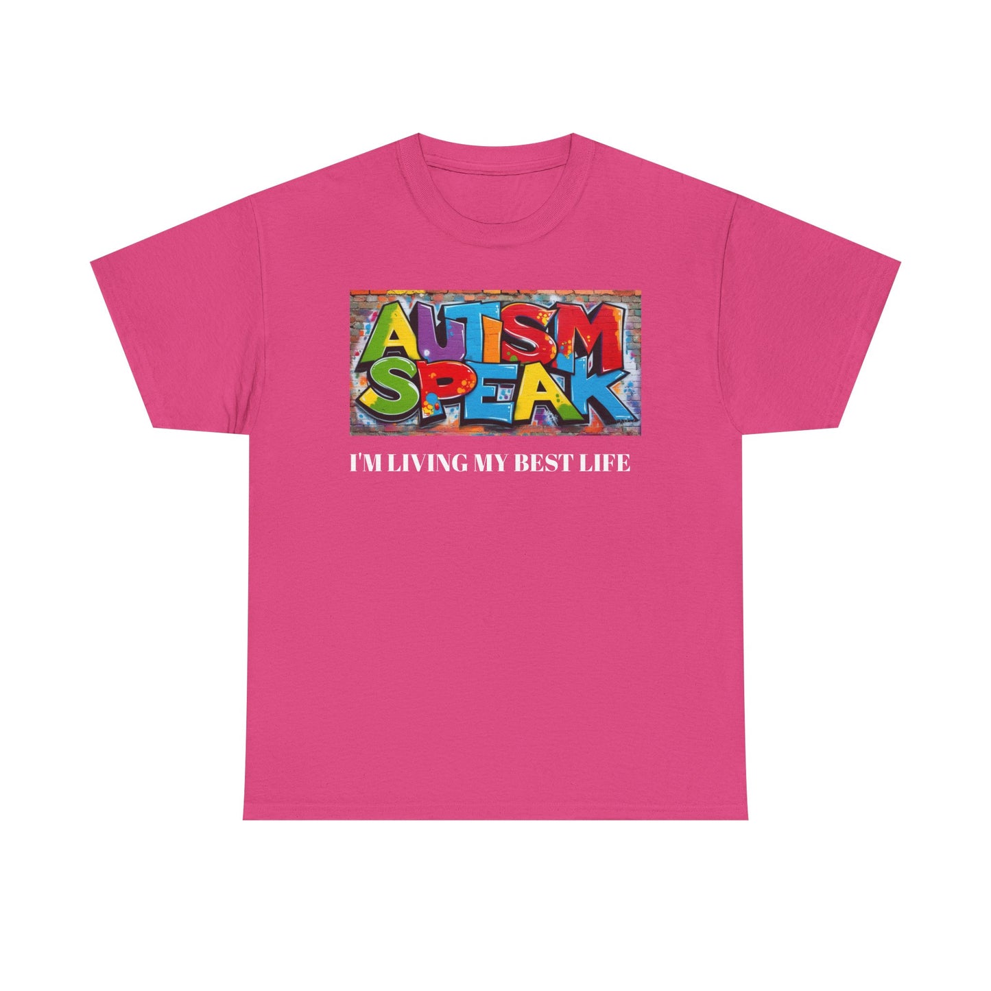 Graffiti Style Tee Shirt with 'AUTISM SPEAK' Design