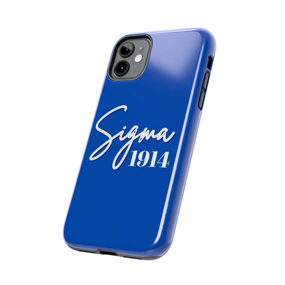 Phone Case -Sigma 1914 Fraternity White & Royal Blue