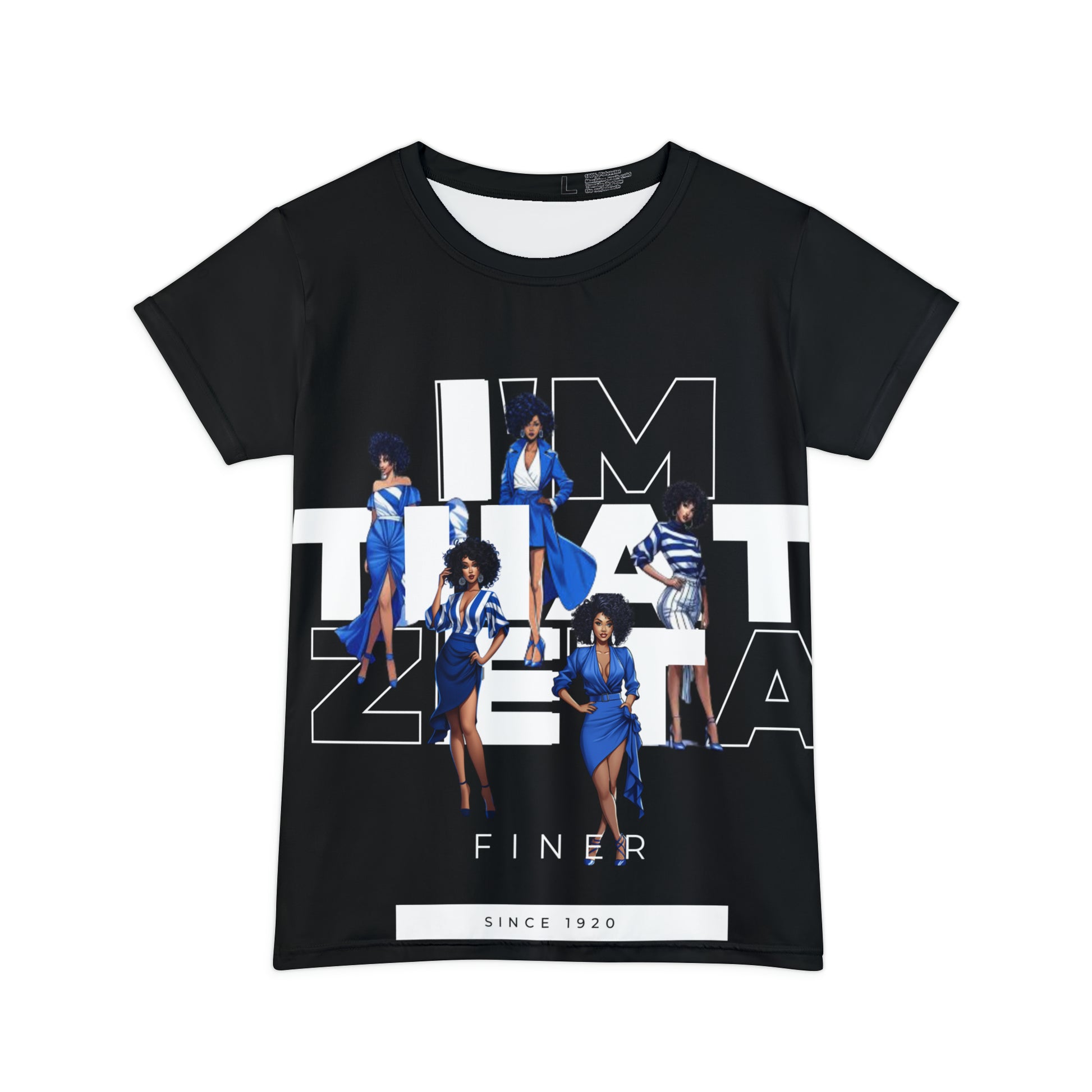 I'm That Zeta (Black) Women's Short Sleeve Shirt (AOP)-VMA Specialties Boutique