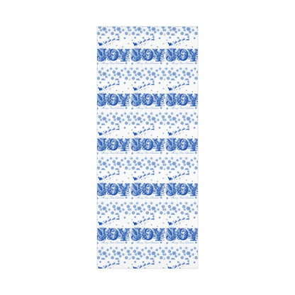 Wrapping Paper, Joy Since 1920 Zeta Inspired Christmas Gift Wrap, Royal Blue and White, Have a Merry Finer Christmas, Holiday