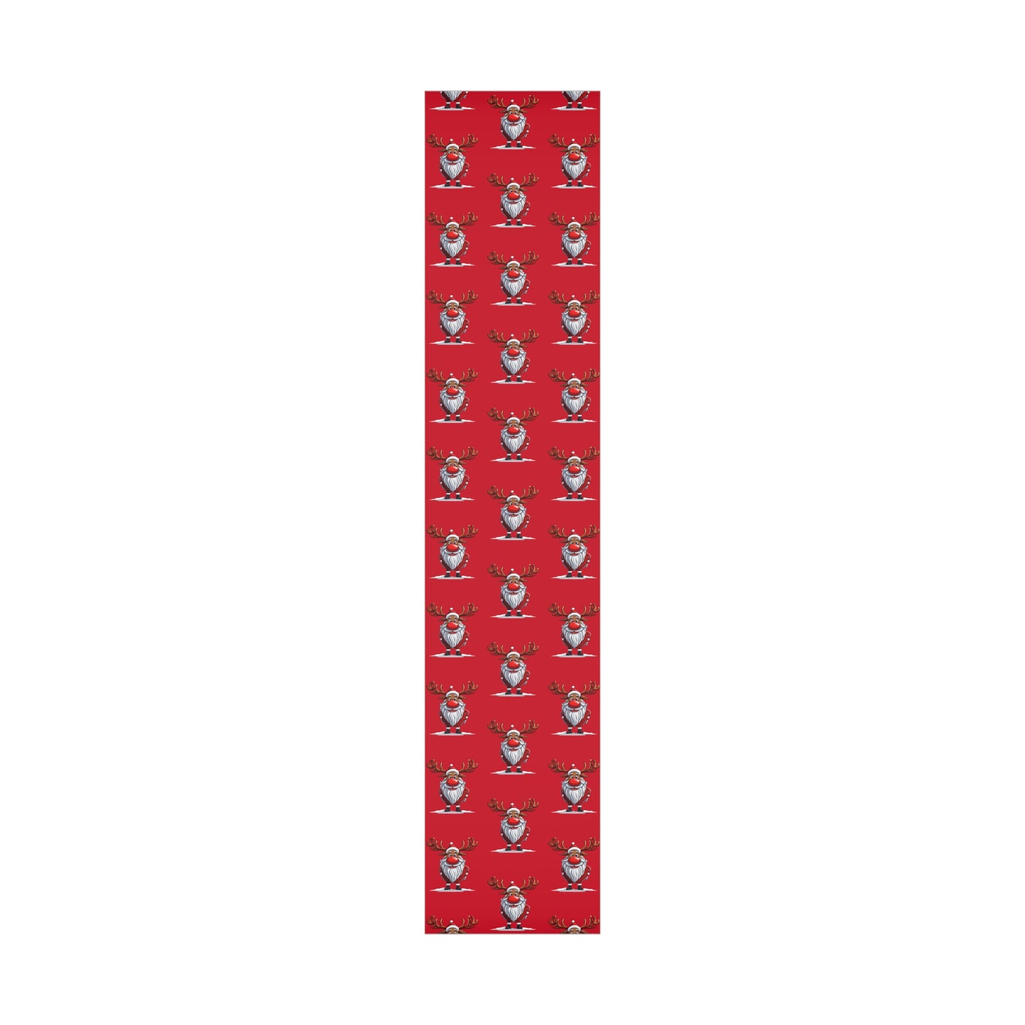 Wrapping Papers - Cheerful Cartoon Reindeer Holiday Gift Wrap, Santa Reindeer Patterned Gift Wrap, Playful