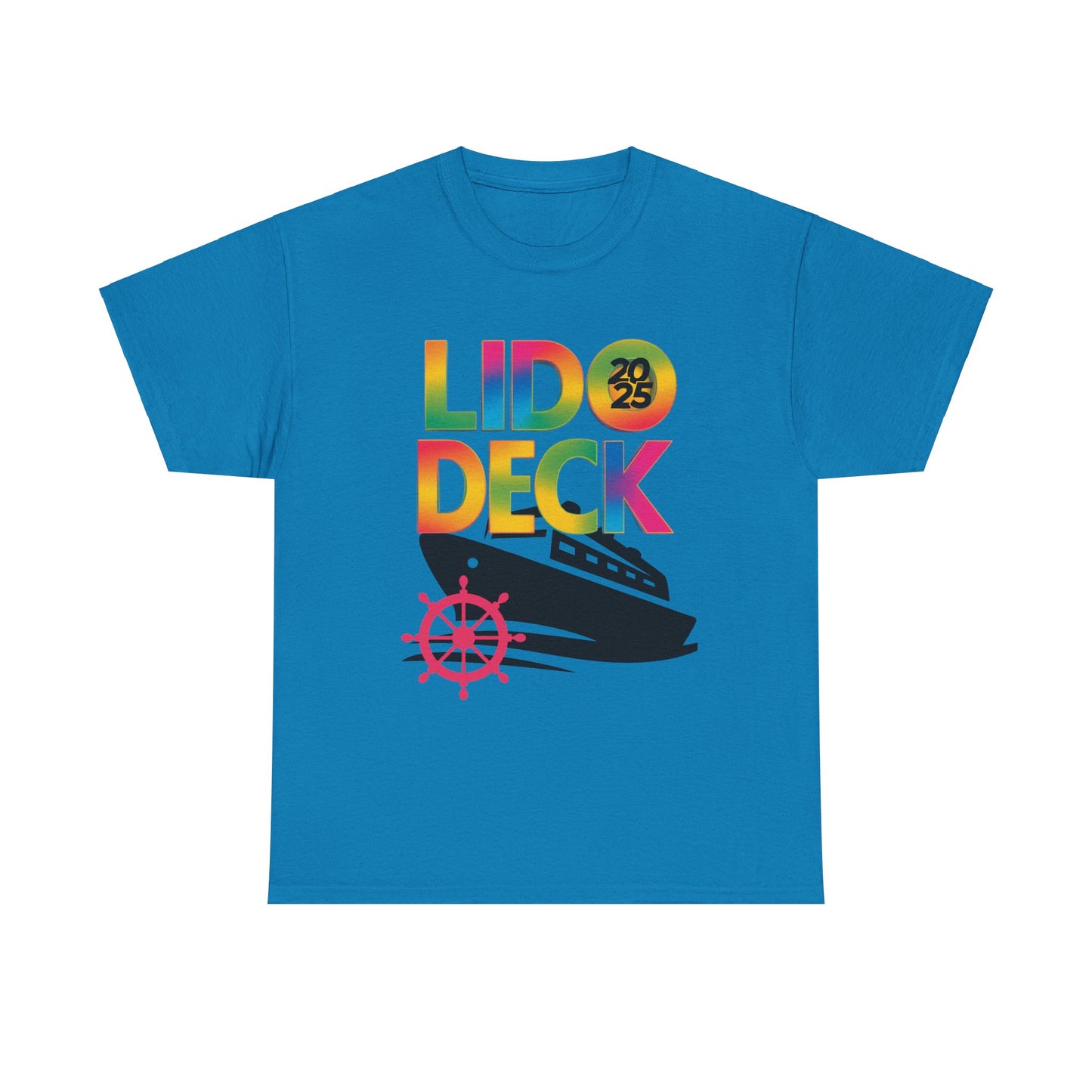 LIDO DECK Unisex Tee - Tropical Rainbow Cruise Theme 2025