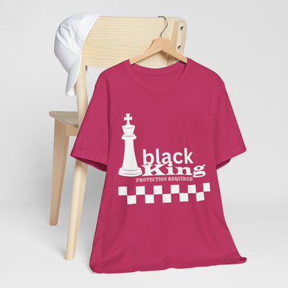 Black King Chess Tee - Unisex Jersey Short Sleeve